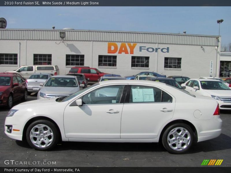 White Suede / Medium Light Stone 2010 Ford Fusion SE