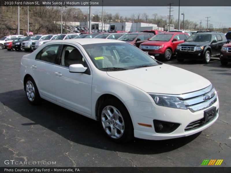 White Suede / Medium Light Stone 2010 Ford Fusion SE