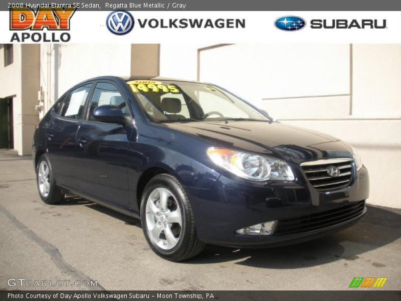 Regatta Blue Metallic / Gray 2008 Hyundai Elantra SE Sedan