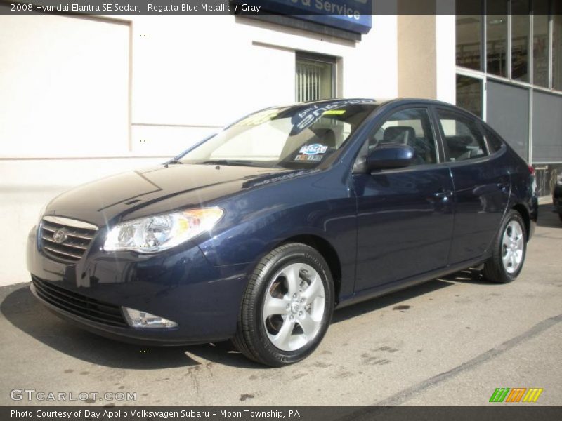 Regatta Blue Metallic / Gray 2008 Hyundai Elantra SE Sedan