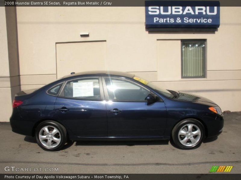 Regatta Blue Metallic / Gray 2008 Hyundai Elantra SE Sedan