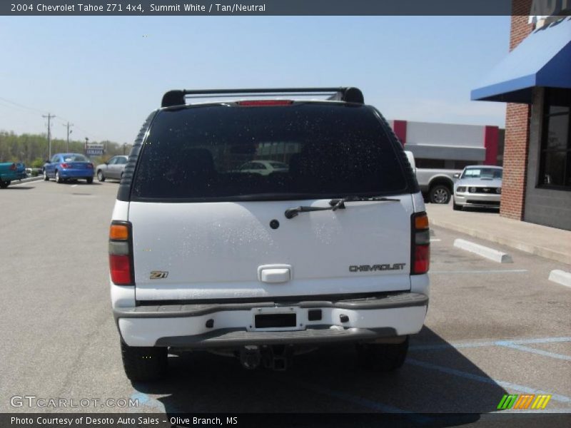 Summit White / Tan/Neutral 2004 Chevrolet Tahoe Z71 4x4