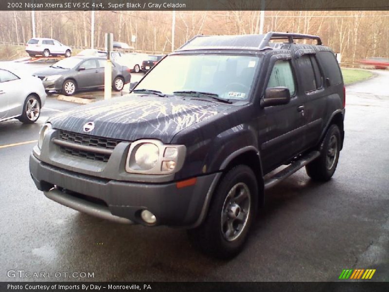 Super Black / Gray Celadon 2002 Nissan Xterra SE V6 SC 4x4