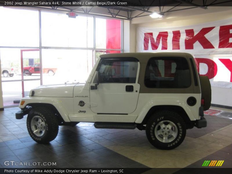 Stone White / Camel Beige/Dark Green 2002 Jeep Wrangler Sahara 4x4