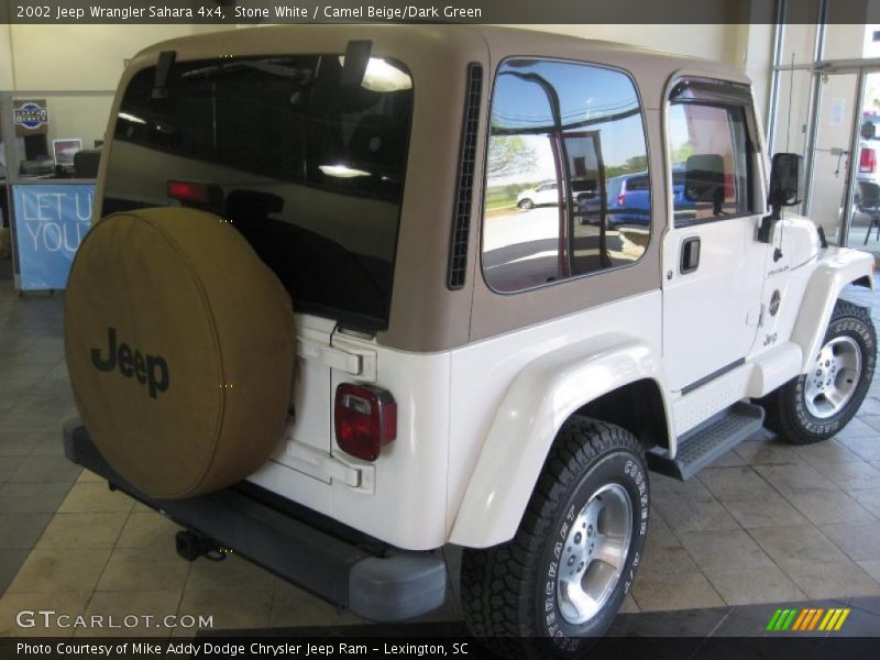 Stone White / Camel Beige/Dark Green 2002 Jeep Wrangler Sahara 4x4