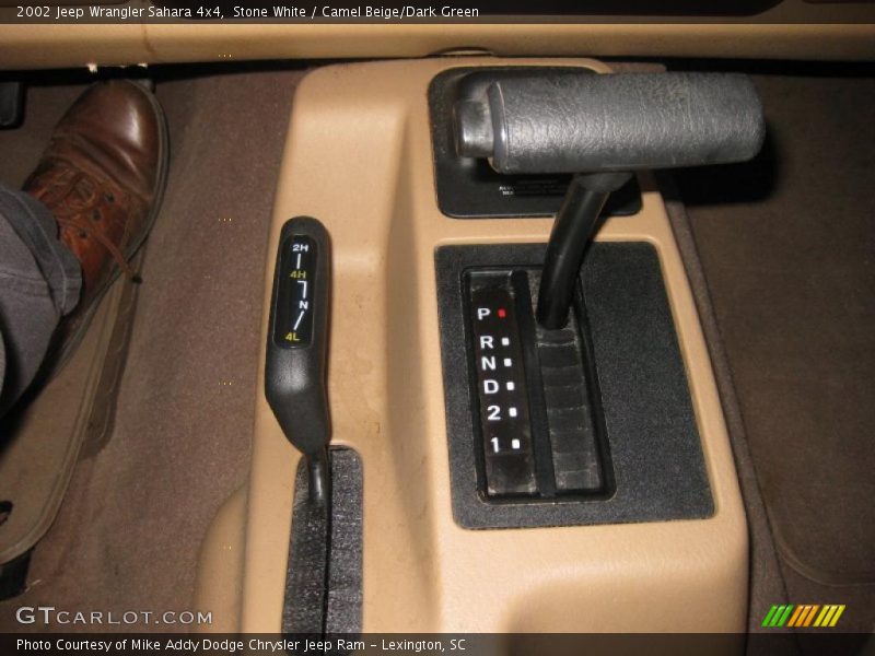 Stone White / Camel Beige/Dark Green 2002 Jeep Wrangler Sahara 4x4