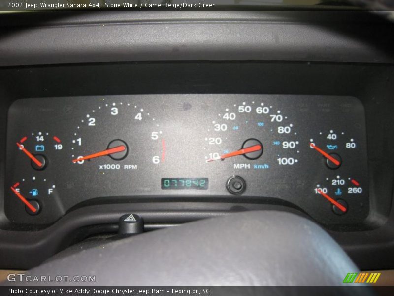 Stone White / Camel Beige/Dark Green 2002 Jeep Wrangler Sahara 4x4