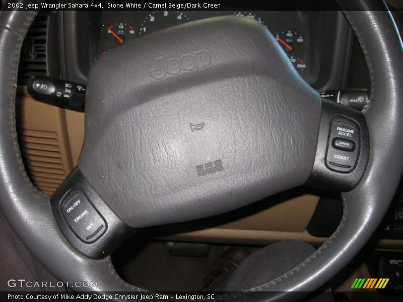 Stone White / Camel Beige/Dark Green 2002 Jeep Wrangler Sahara 4x4