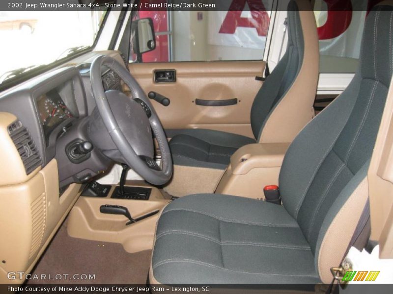 Stone White / Camel Beige/Dark Green 2002 Jeep Wrangler Sahara 4x4