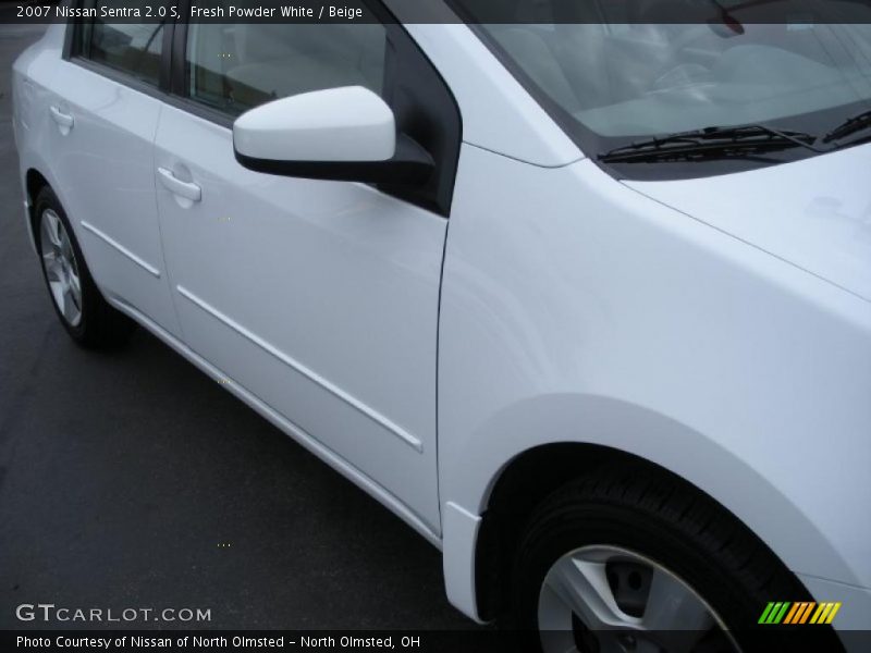 Fresh Powder White / Beige 2007 Nissan Sentra 2.0 S