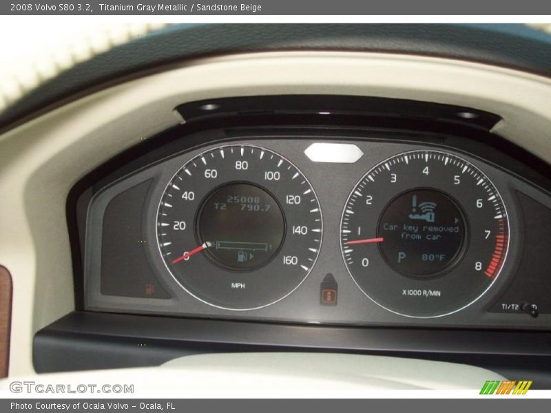 Titanium Gray Metallic / Sandstone Beige 2008 Volvo S80 3.2
