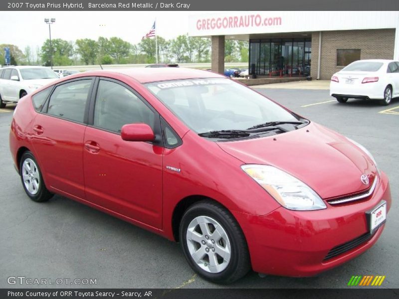 Barcelona Red Metallic / Dark Gray 2007 Toyota Prius Hybrid