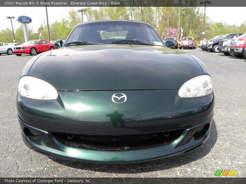 Emerald Green Mica / Black 2002 Mazda MX-5 Miata Roadster