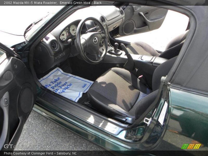 Emerald Green Mica / Black 2002 Mazda MX-5 Miata Roadster