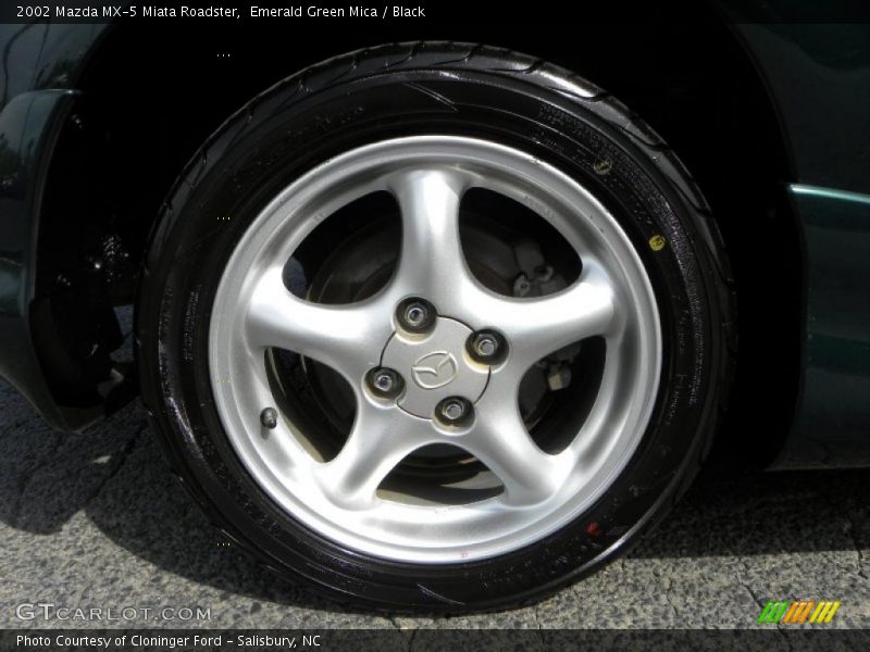 Emerald Green Mica / Black 2002 Mazda MX-5 Miata Roadster