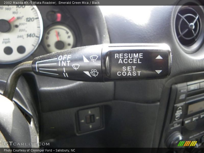 Emerald Green Mica / Black 2002 Mazda MX-5 Miata Roadster