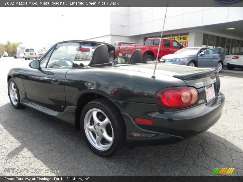 Emerald Green Mica / Black 2002 Mazda MX-5 Miata Roadster