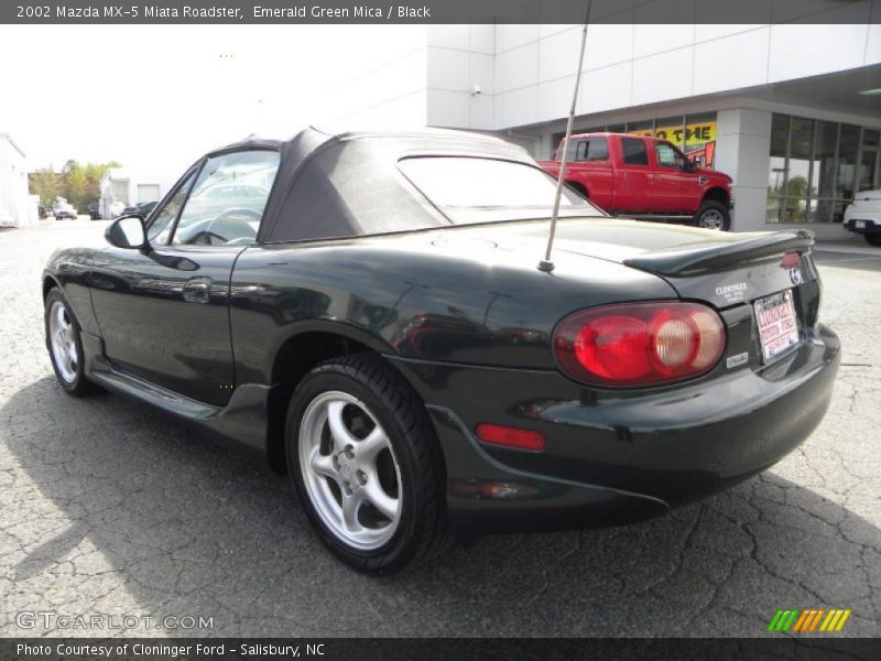 Emerald Green Mica / Black 2002 Mazda MX-5 Miata Roadster