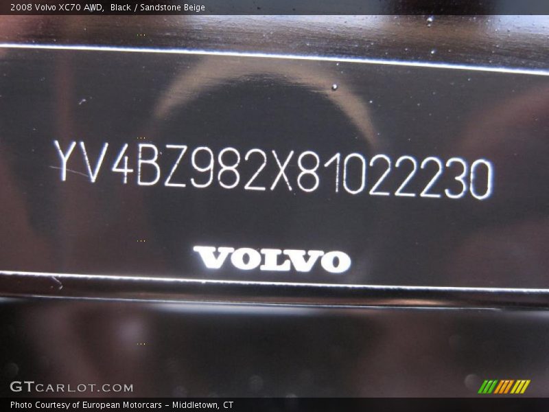 Black / Sandstone Beige 2008 Volvo XC70 AWD