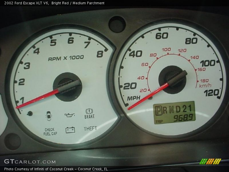Bright Red / Medium Parchment 2002 Ford Escape XLT V6