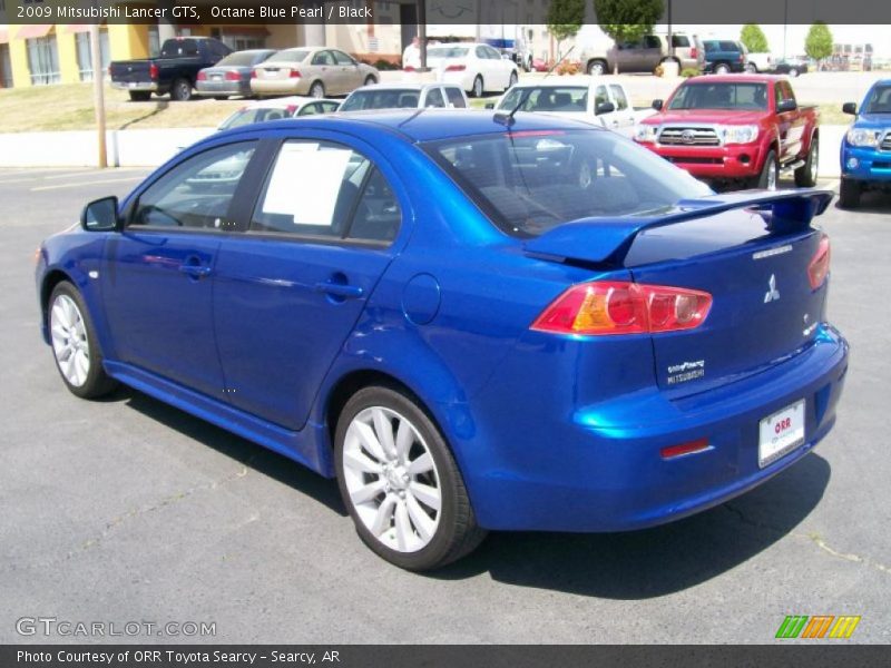 Octane Blue Pearl / Black 2009 Mitsubishi Lancer GTS