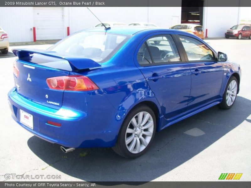 Octane Blue Pearl / Black 2009 Mitsubishi Lancer GTS