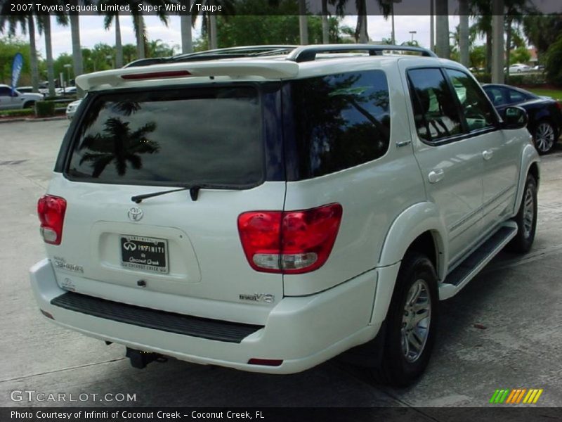 Super White / Taupe 2007 Toyota Sequoia Limited