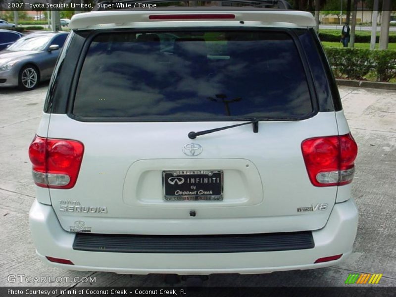 Super White / Taupe 2007 Toyota Sequoia Limited