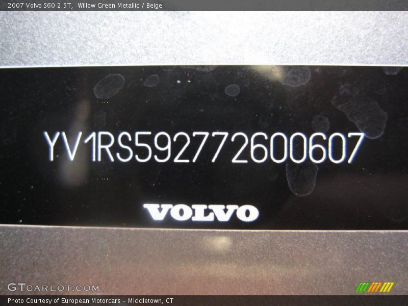 Willow Green Metallic / Beige 2007 Volvo S60 2.5T
