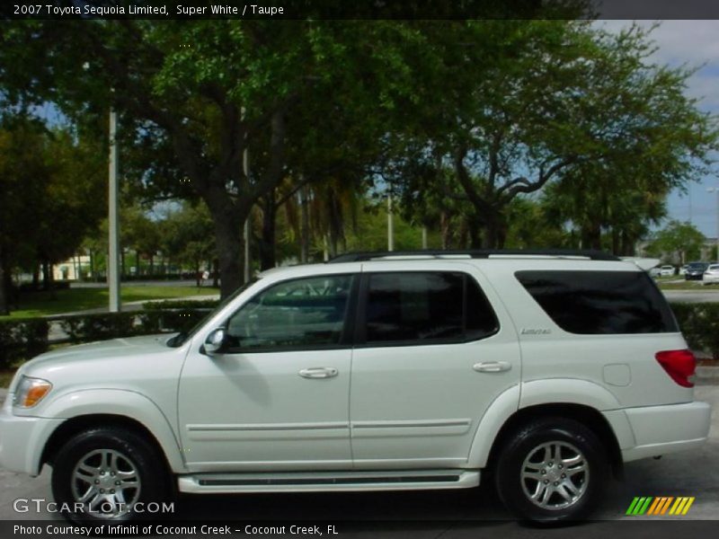 Super White / Taupe 2007 Toyota Sequoia Limited