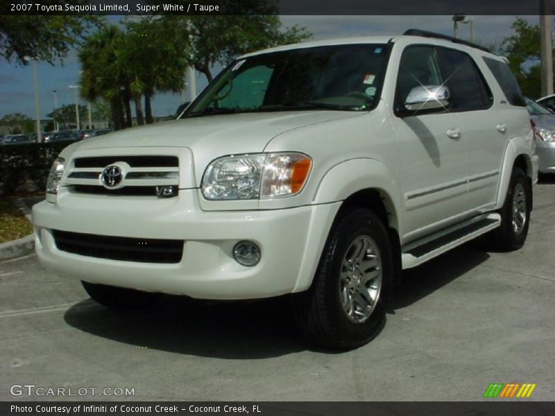 Super White / Taupe 2007 Toyota Sequoia Limited