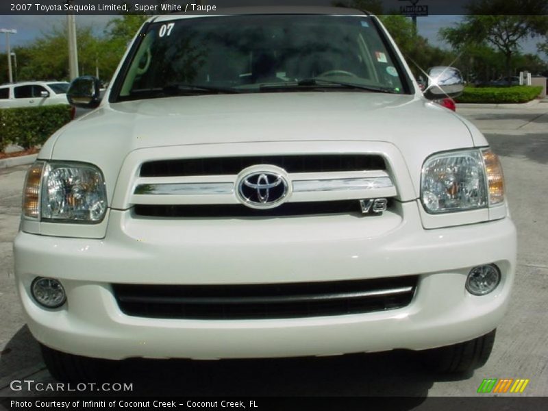 Super White / Taupe 2007 Toyota Sequoia Limited