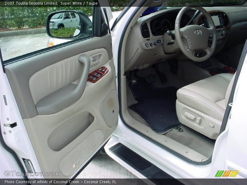 Super White / Taupe 2007 Toyota Sequoia Limited