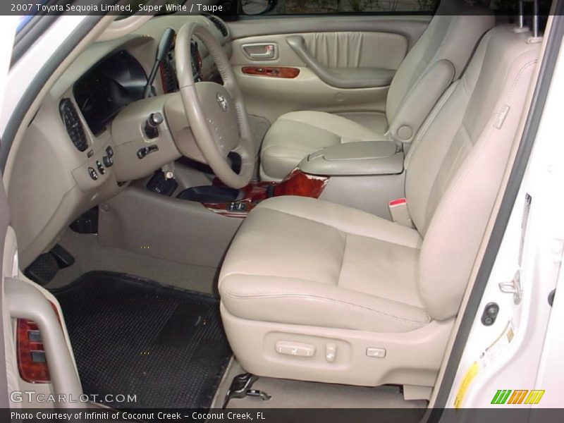 Super White / Taupe 2007 Toyota Sequoia Limited