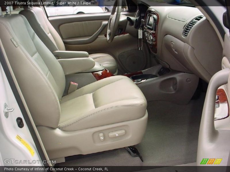 Super White / Taupe 2007 Toyota Sequoia Limited