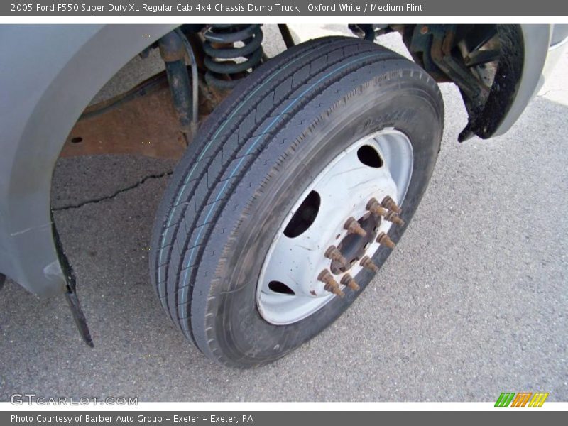 Oxford White / Medium Flint 2005 Ford F550 Super Duty XL Regular Cab 4x4 Chassis Dump Truck