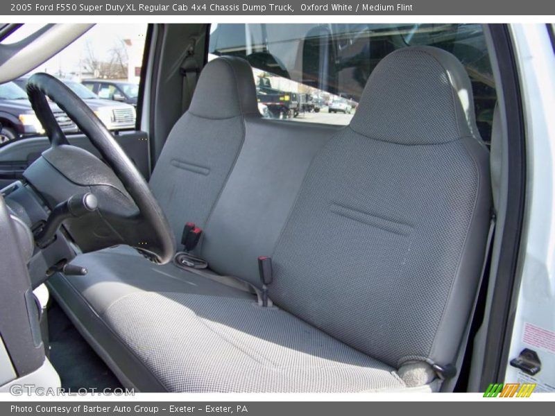Oxford White / Medium Flint 2005 Ford F550 Super Duty XL Regular Cab 4x4 Chassis Dump Truck