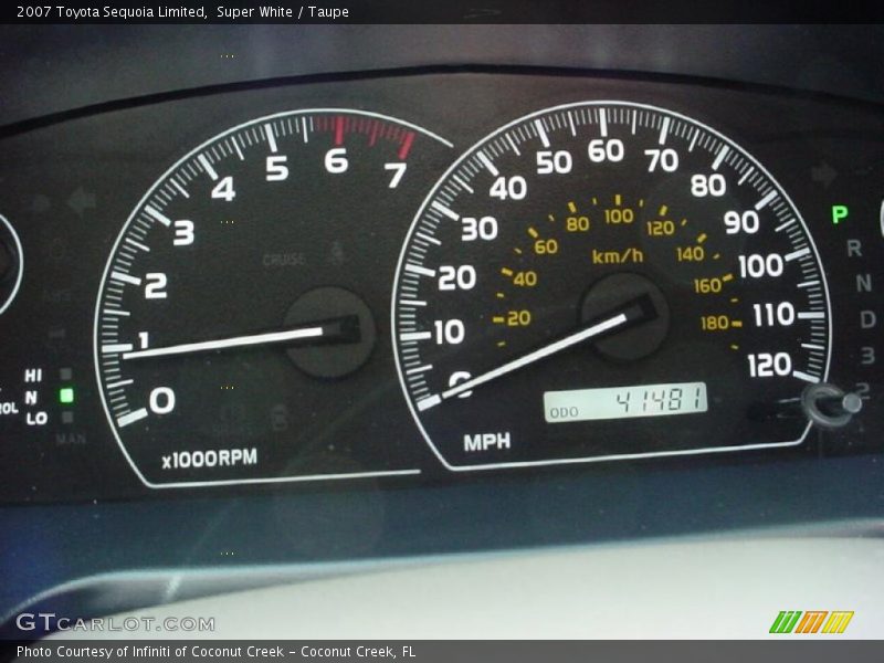 Super White / Taupe 2007 Toyota Sequoia Limited