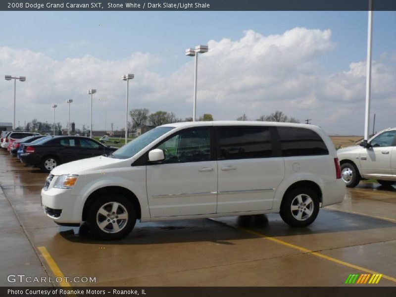 Stone White / Dark Slate/Light Shale 2008 Dodge Grand Caravan SXT