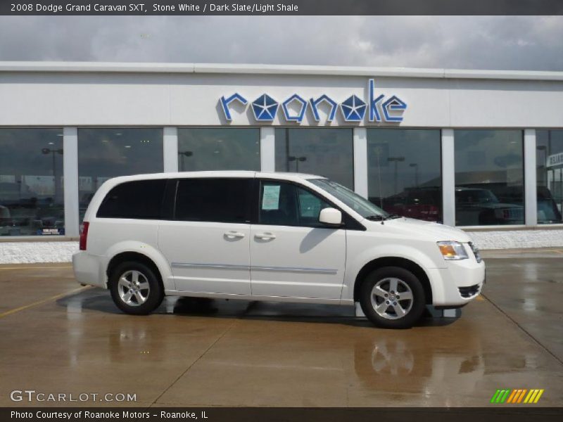 Stone White / Dark Slate/Light Shale 2008 Dodge Grand Caravan SXT