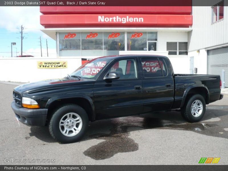Black / Dark Slate Gray 2003 Dodge Dakota SXT Quad Cab