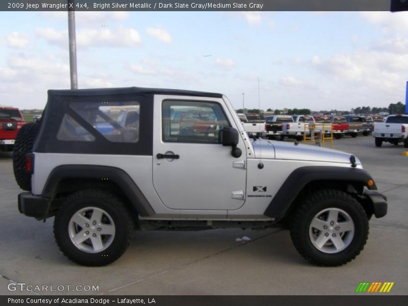 Bright Silver Metallic / Dark Slate Gray/Medium Slate Gray 2009 Jeep Wrangler X 4x4