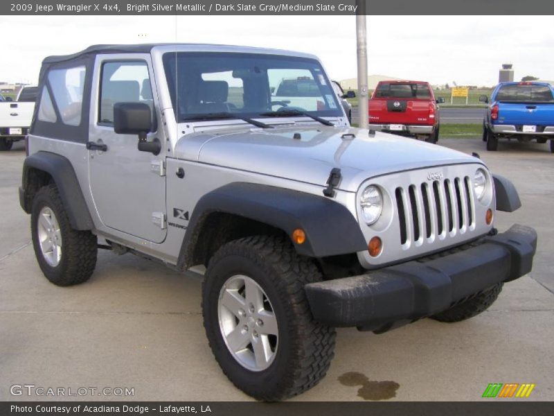 Bright Silver Metallic / Dark Slate Gray/Medium Slate Gray 2009 Jeep Wrangler X 4x4