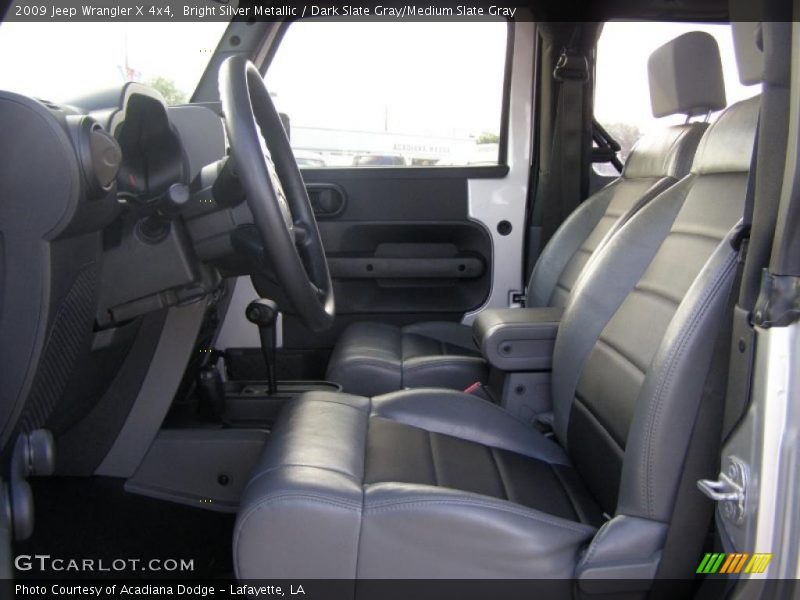 Bright Silver Metallic / Dark Slate Gray/Medium Slate Gray 2009 Jeep Wrangler X 4x4
