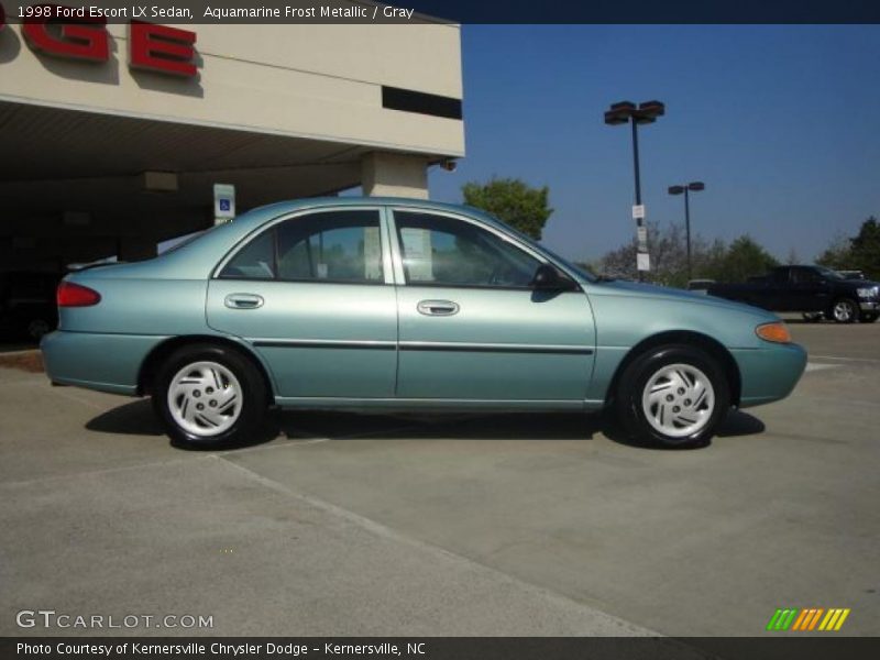 Aquamarine Frost Metallic / Gray 1998 Ford Escort LX Sedan
