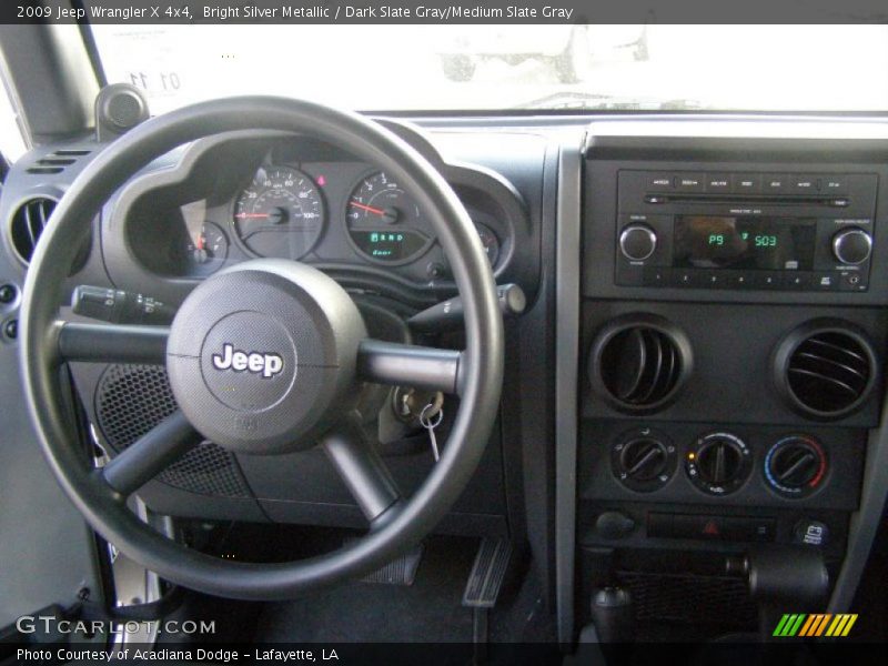 Bright Silver Metallic / Dark Slate Gray/Medium Slate Gray 2009 Jeep Wrangler X 4x4