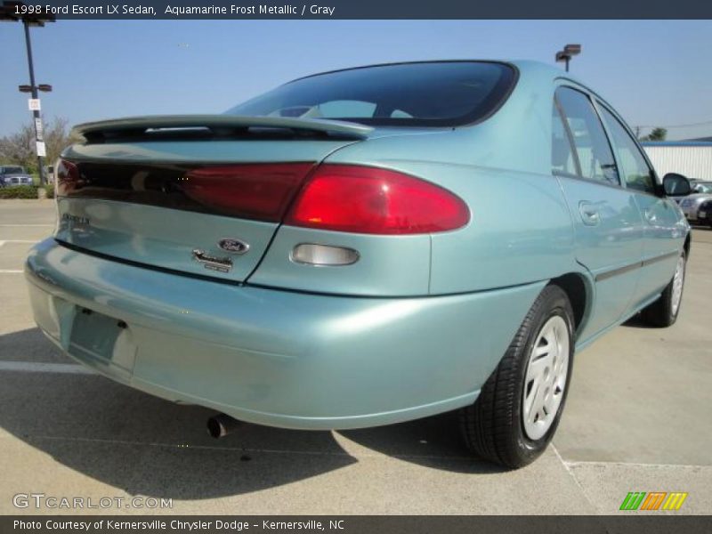 Aquamarine Frost Metallic / Gray 1998 Ford Escort LX Sedan