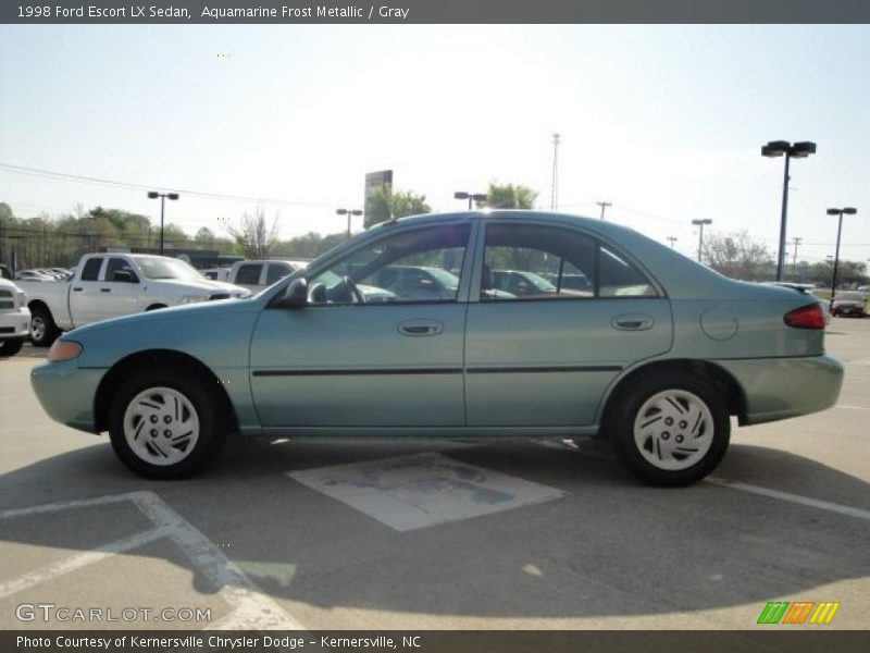 Aquamarine Frost Metallic / Gray 1998 Ford Escort LX Sedan