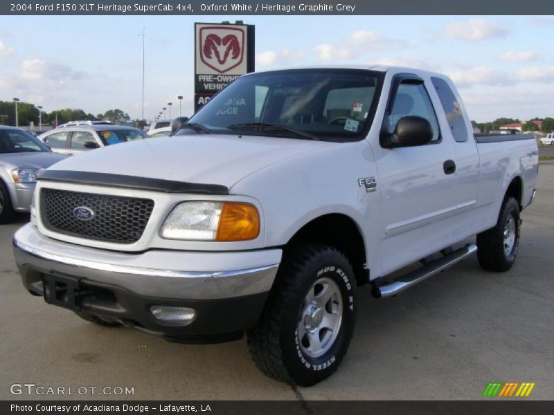 Oxford White / Heritage Graphite Grey 2004 Ford F150 XLT Heritage SuperCab 4x4