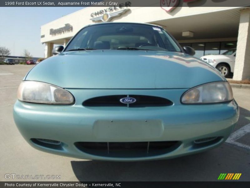 Aquamarine Frost Metallic / Gray 1998 Ford Escort LX Sedan